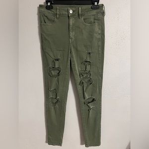 AE SUPER STRECH PANT - ARMY GREEN
